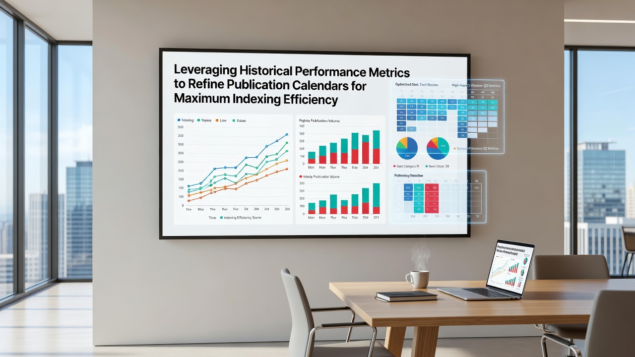 Content team reviewing refined publication calendar based on indexing data